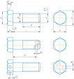 Болт с шестигранной головкой ГОСТ 7798-70