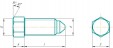 Винт установочный с шестигранной головкой и ступенчатым концом ГОСТ 1483-84
