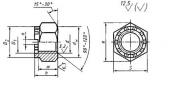 Гайка шестигранная корончатая ГОСТ 10609-72