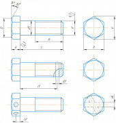 Болт с шестигранной головкой ГОСТ 7798-70