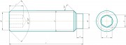Винт установочный с цилиндрическим концом и шестигранным углублением под ключ ГОСТ 11075-93