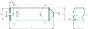 Винт установочный с коническим концом и прямым шлицем ГОСТ 1476-93