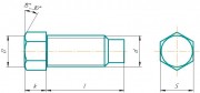 Винт установочный с шестигранной головкой и цилиндрическим концом ГОСТ 1481-84