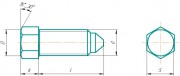 Винт установочный с шестигранной головкой и ступенчатым концом ГОСТ 1483-84